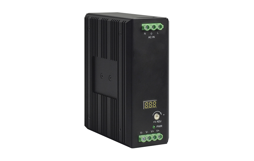 飛暢科技-工業(yè)級導軌式 AC220V轉(zhuǎn) DC12V15A/24V8A/48V5A(帶功率因素調(diào)整)   開關電源